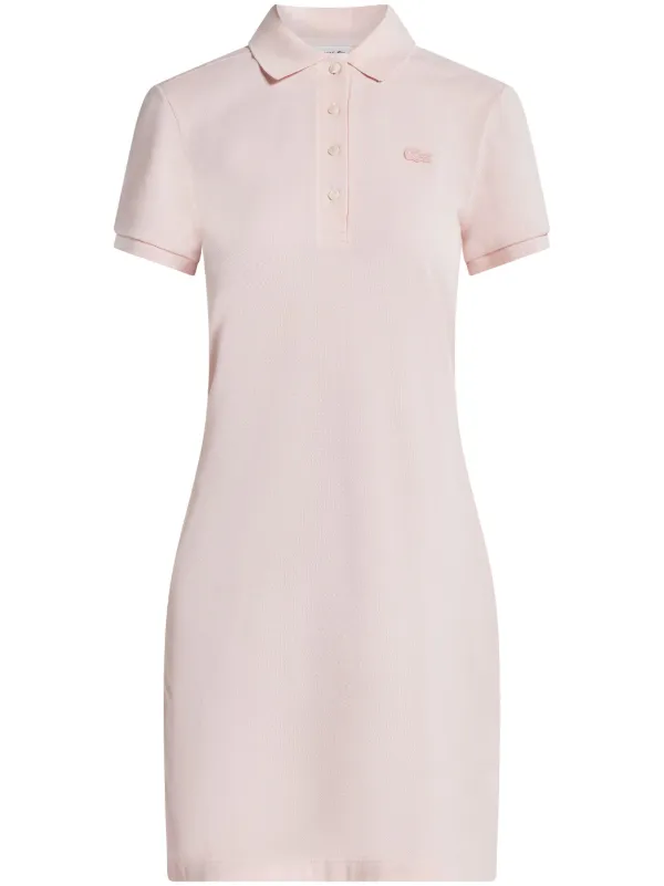 Lacoste Vestido De Piqué Rosado FARFETCH CO