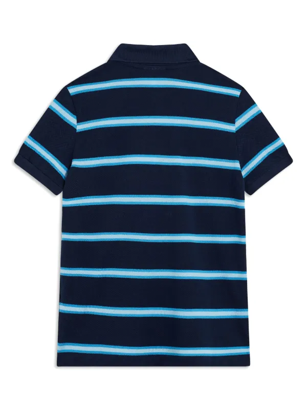 Lacoste Striped Polo Shirt | Blue | FARFETCH CA