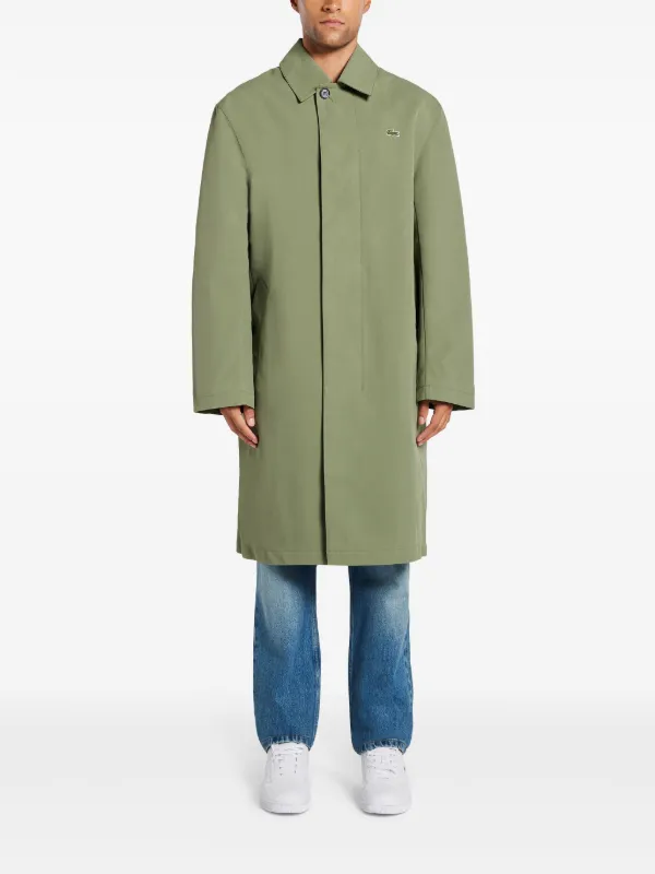 ★２way★ LACOSTE モッズコート オイルドコート ボアライナー 緑 Lacoste water-repellent Windproof Trench Coat | Green | FARFETCH