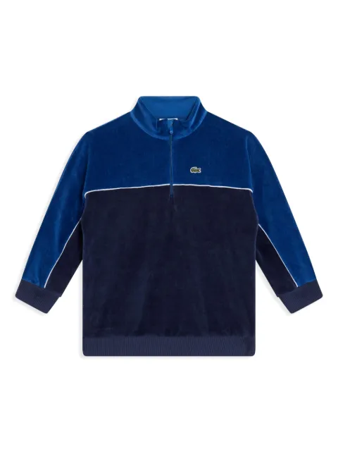 Lacoste colourblock velour sweatshirt
