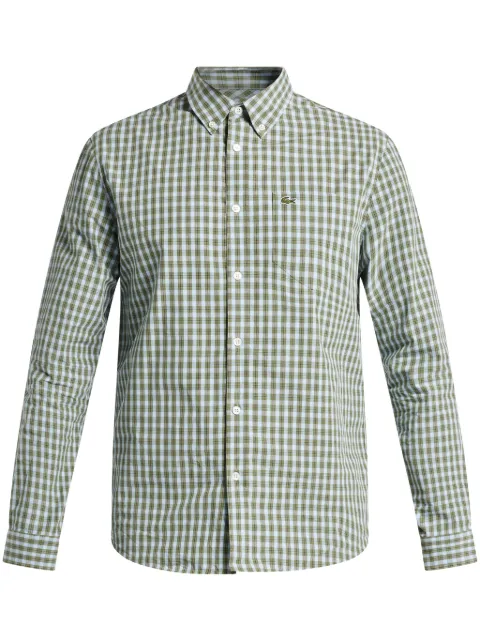 Lacoste camisa de popelina con motivo de cuadros