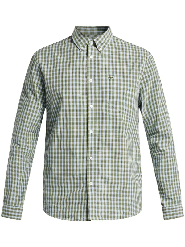 lacoste check shirt