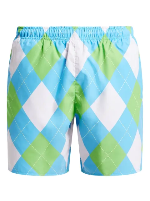 Lacoste geometric-print swim shorts