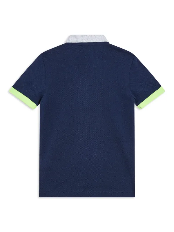 Lacoste colour-block Cotton Polo t-shirt Blue FARFETCH NZ