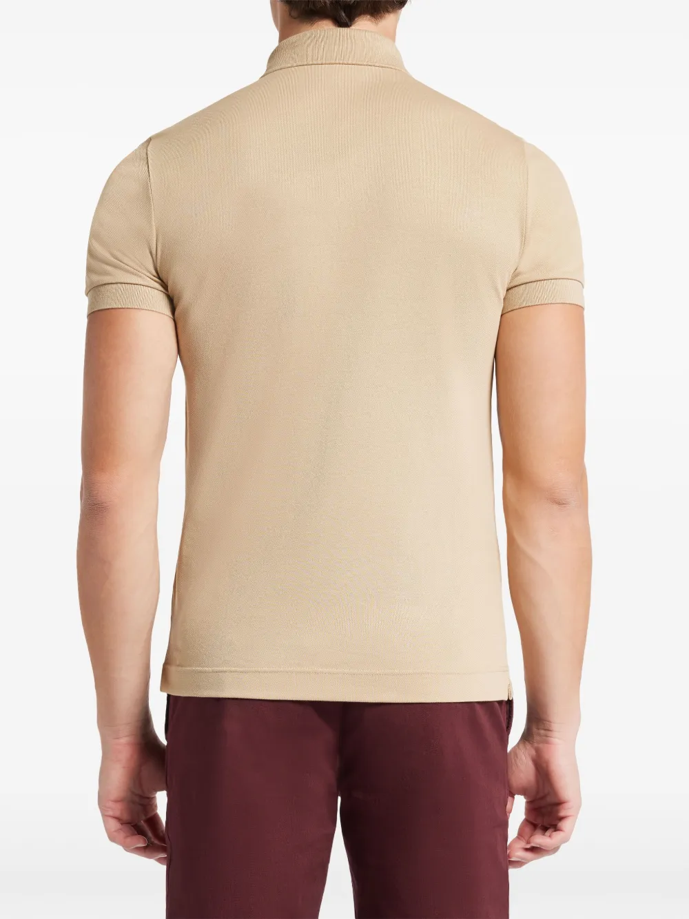 Lacoste Poloshirt met logopatch Beige