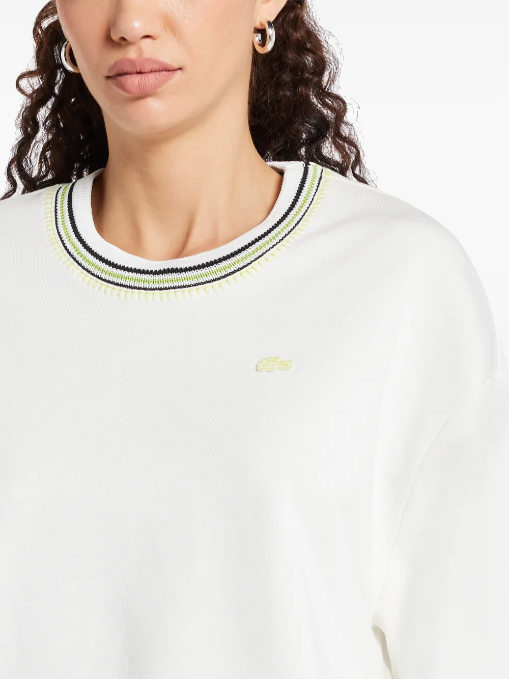 Lacoste Sweater van biologisch katoen Wit