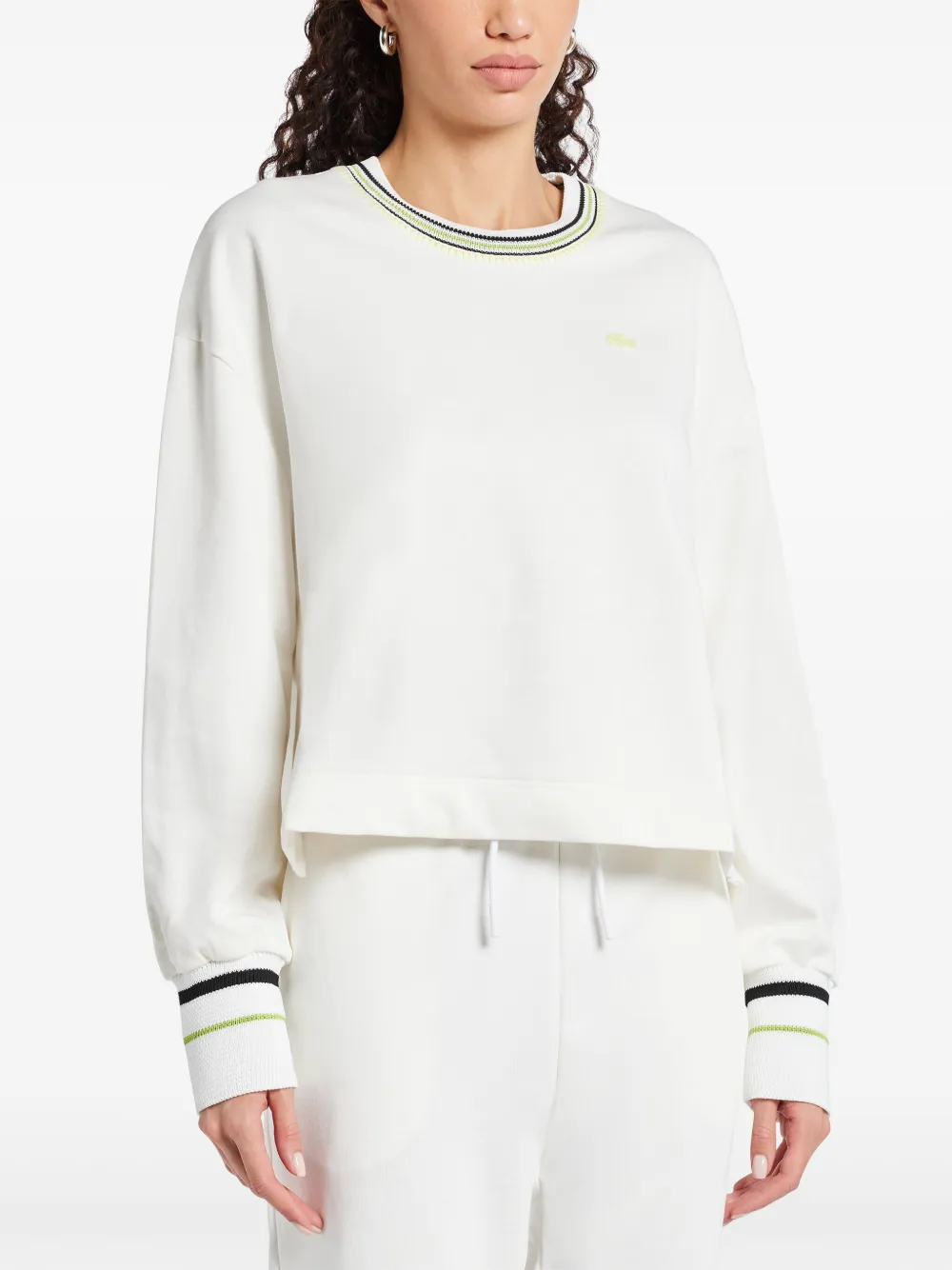 Lacoste Sweater van biologisch katoen Wit