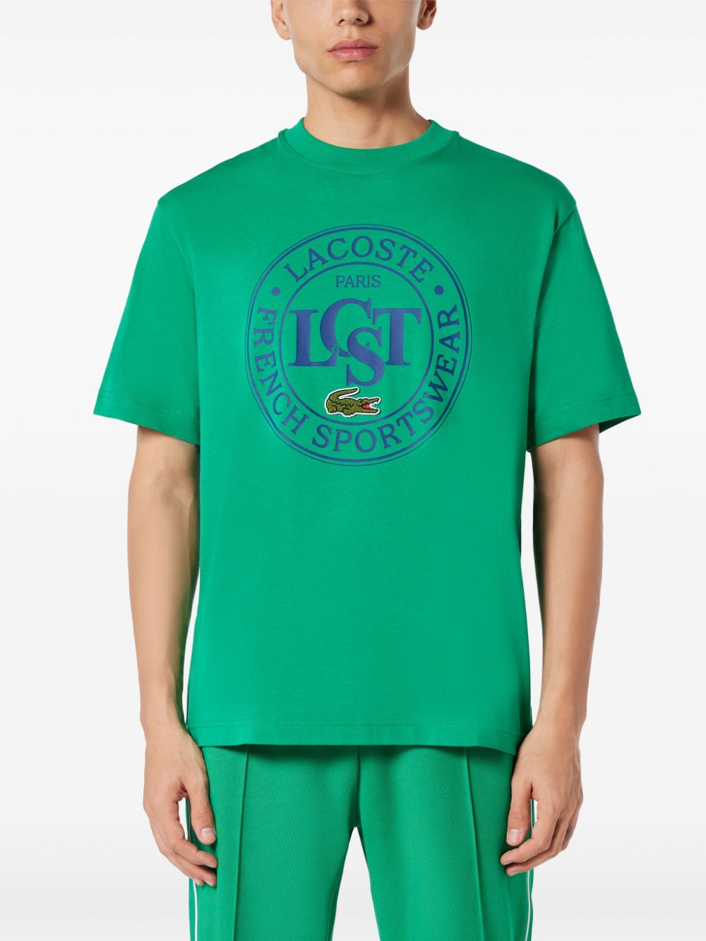 Shop Lacoste Printed T-shirt In Green