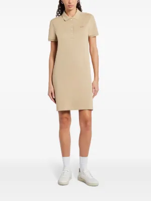 ★LACOSTE★ Women's Fluid Zipper Detail Dress Khaki EF9776-5 Women's Long Sleeve Belted Dress - Dresses - New In 2025