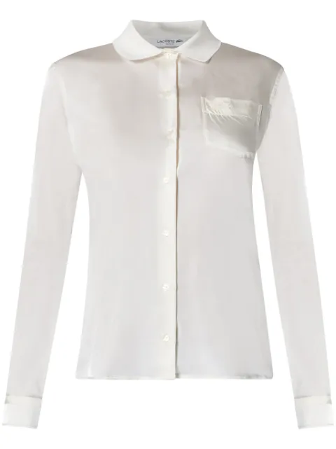 Lacoste ribbed-collar shirt