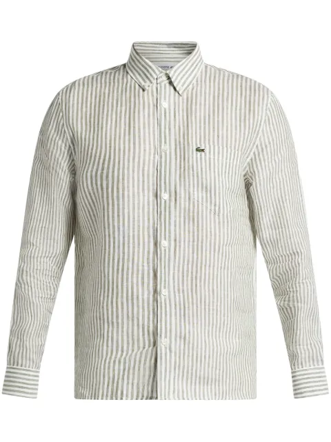 Lacoste قميص كتان مخطط