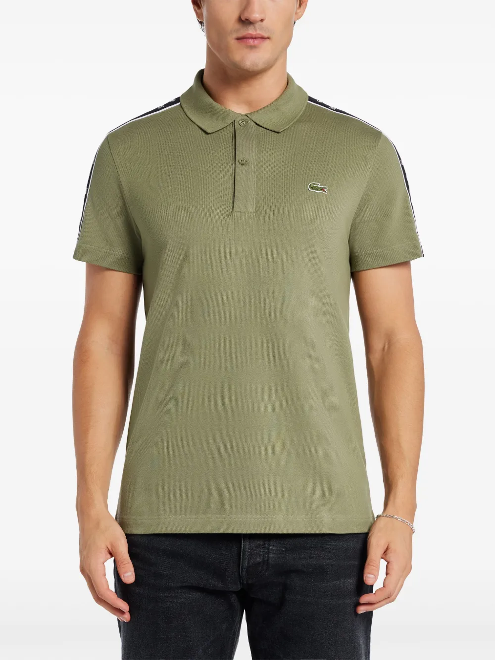 Lacoste Poloshirt met logopatch Groen