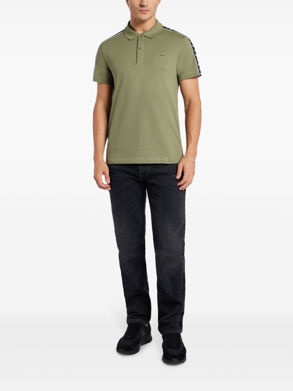 Lacoste logo-patch polo shirt - Groen