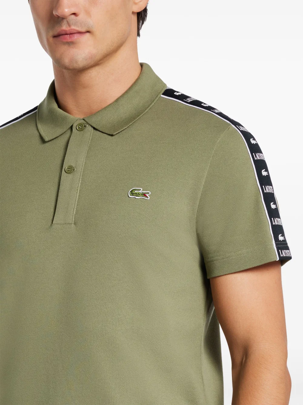 Lacoste Poloshirt met logopatch Groen