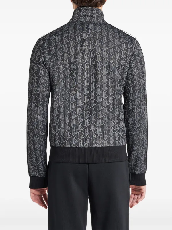 Lacoste Paris-monogram zip-up Sweatshirt | Black | FARFETCH