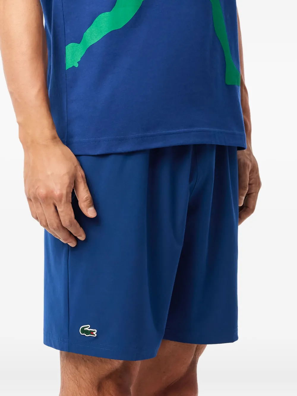 Lacoste X Novak Djokovic Tennis Track Shorts In Blue