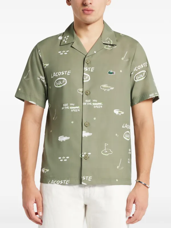 Lacoste Camisa Manga Corta Verde FARFETCH AR