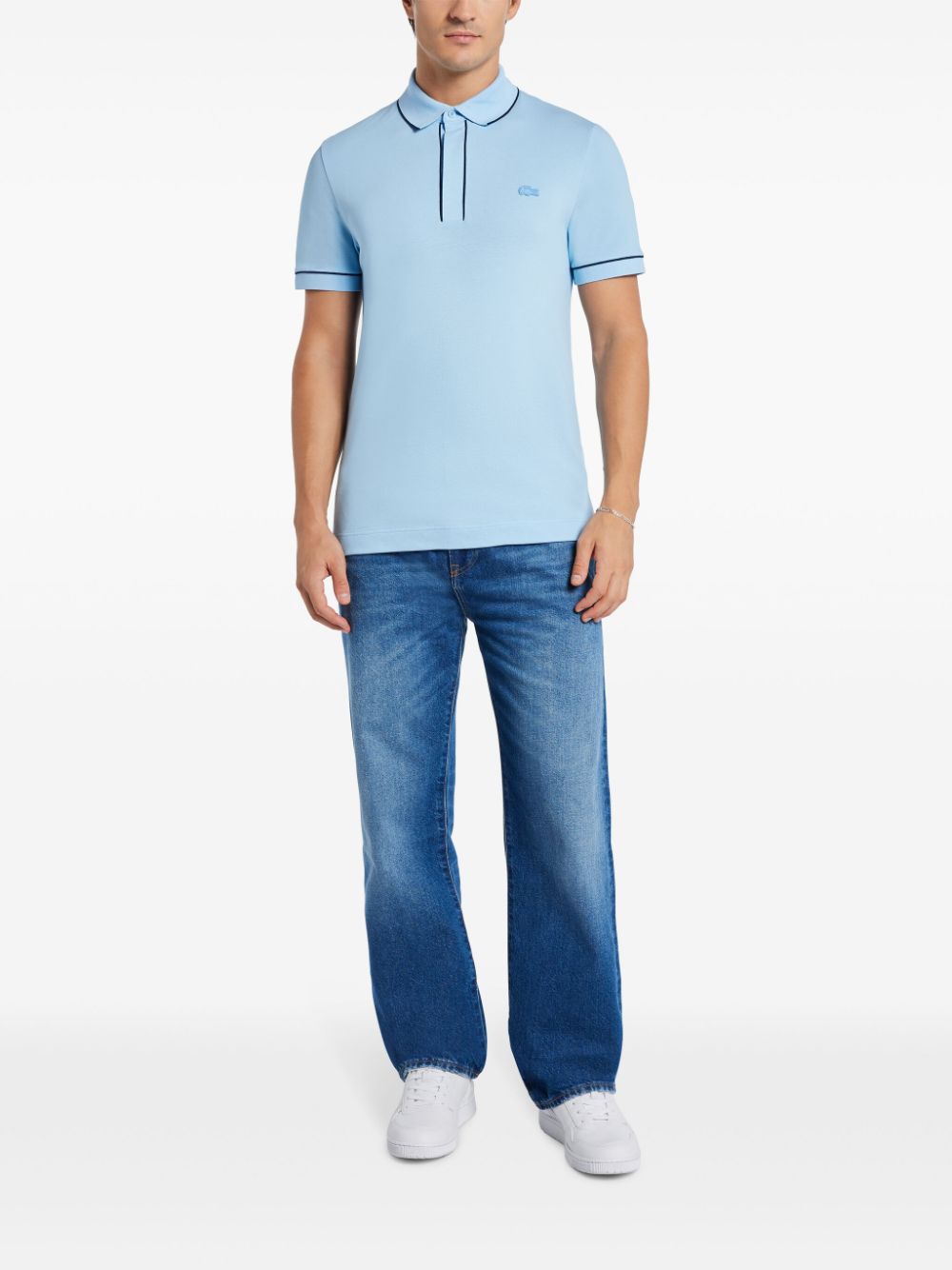 Lacoste Poloshirt met logopatch - Blauw