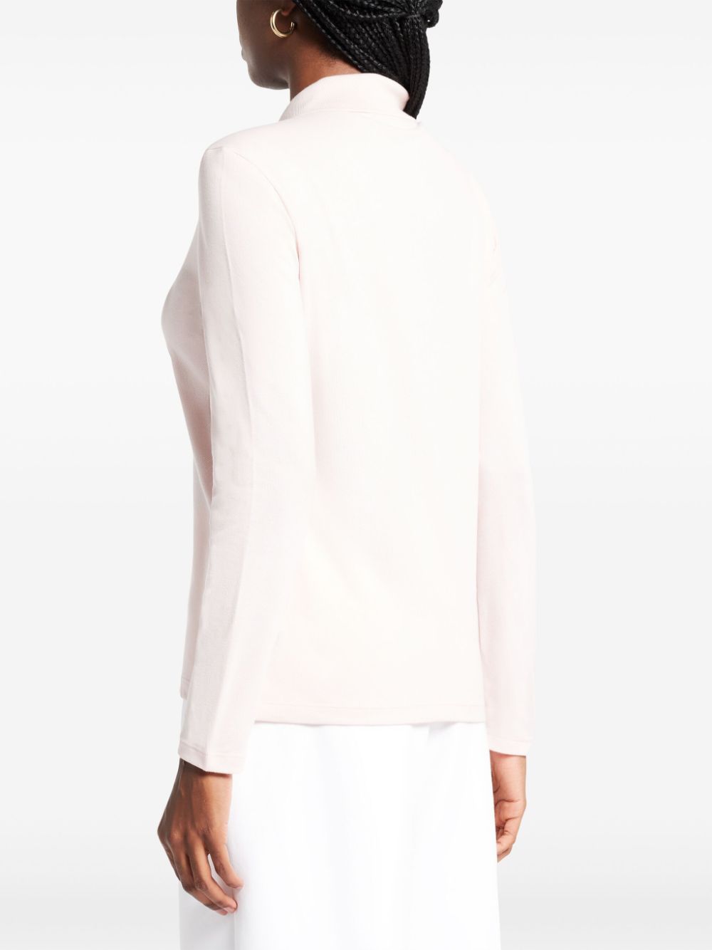 Shop Lacoste Piqué Stretch Polo Top In Pink