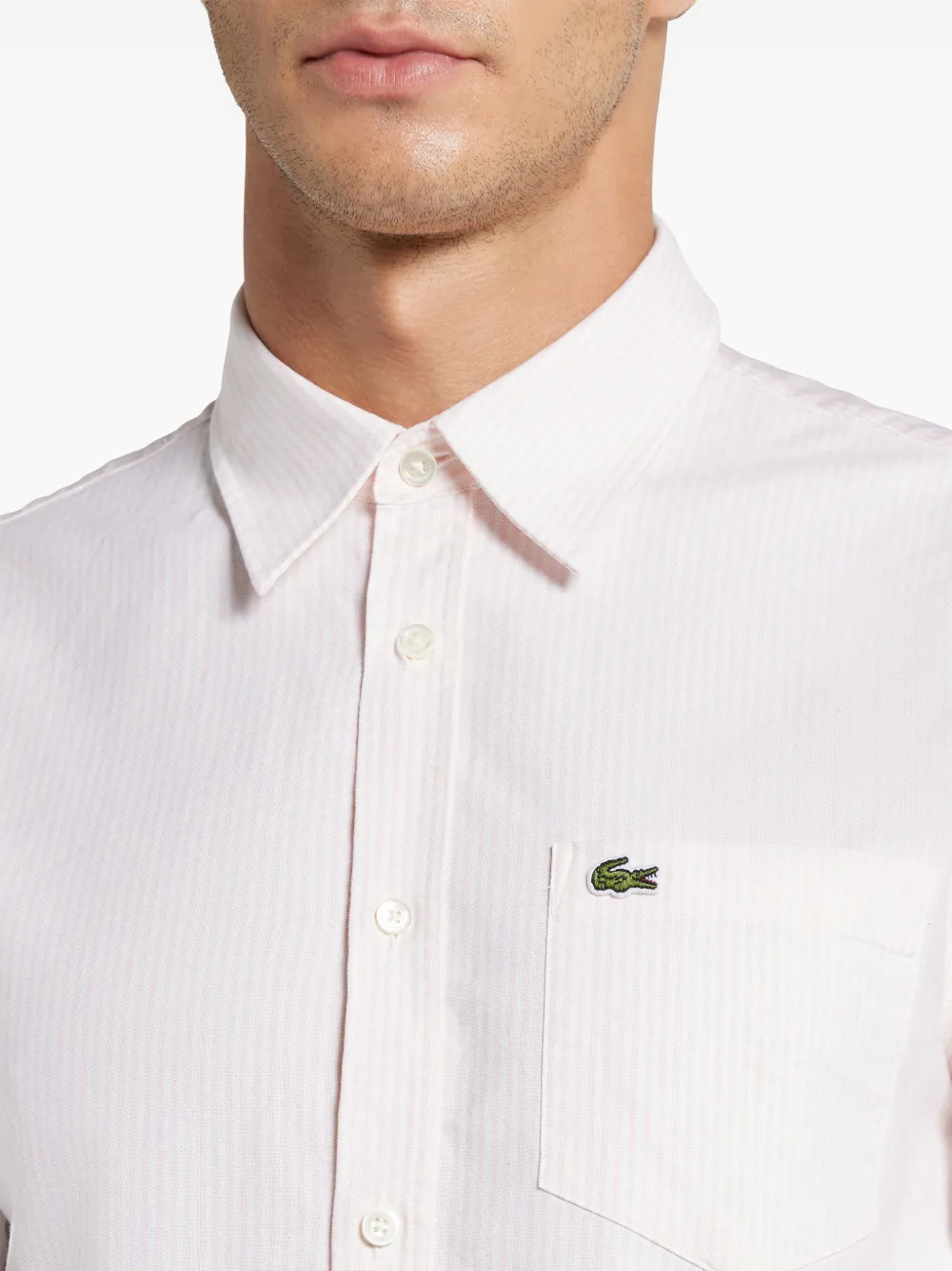 Lacoste Blouse van biologisch katoen Roze