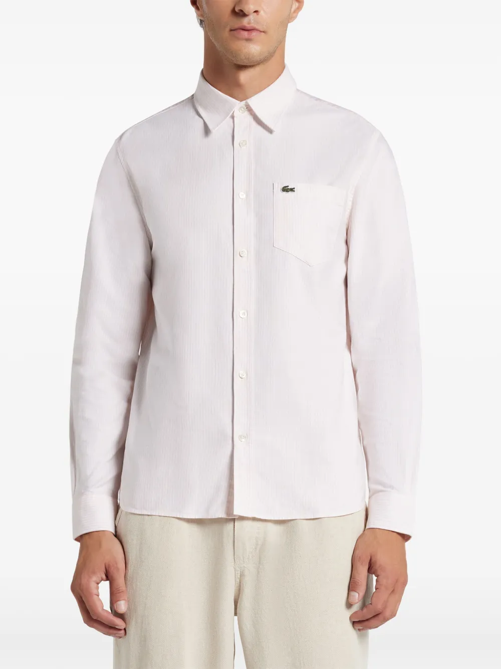 Lacoste Blouse van biologisch katoen Roze