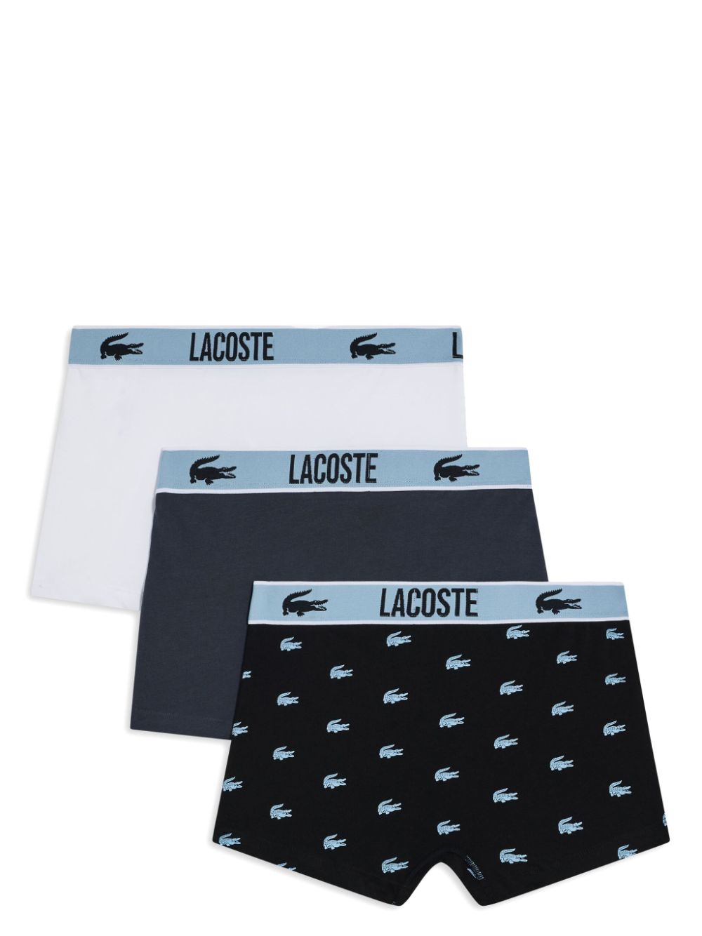 Lacoste Drie boxershorts met logo - Blauw