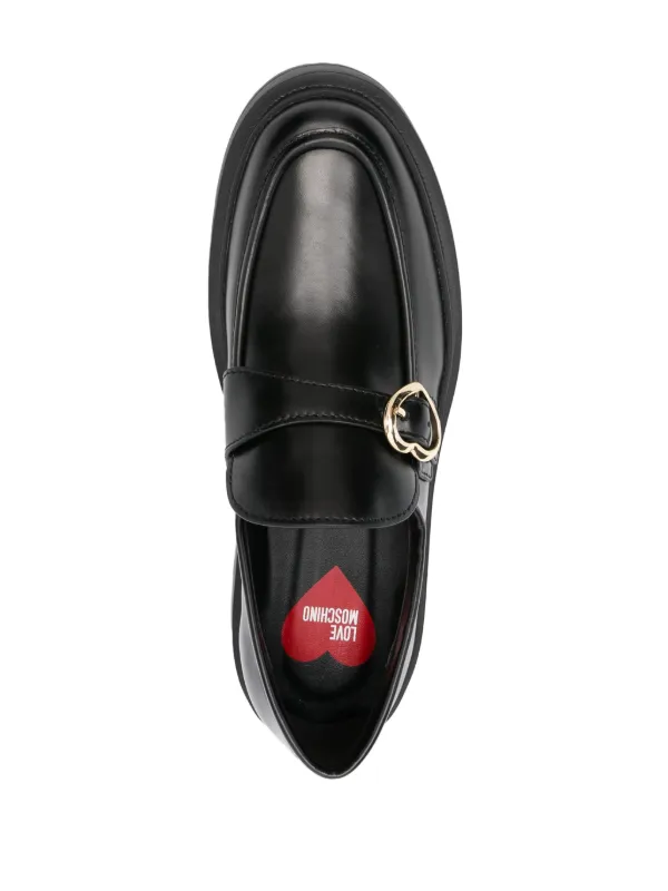 Love Moschino Decorative buckle-detail Loafers Black FARFETCH PH