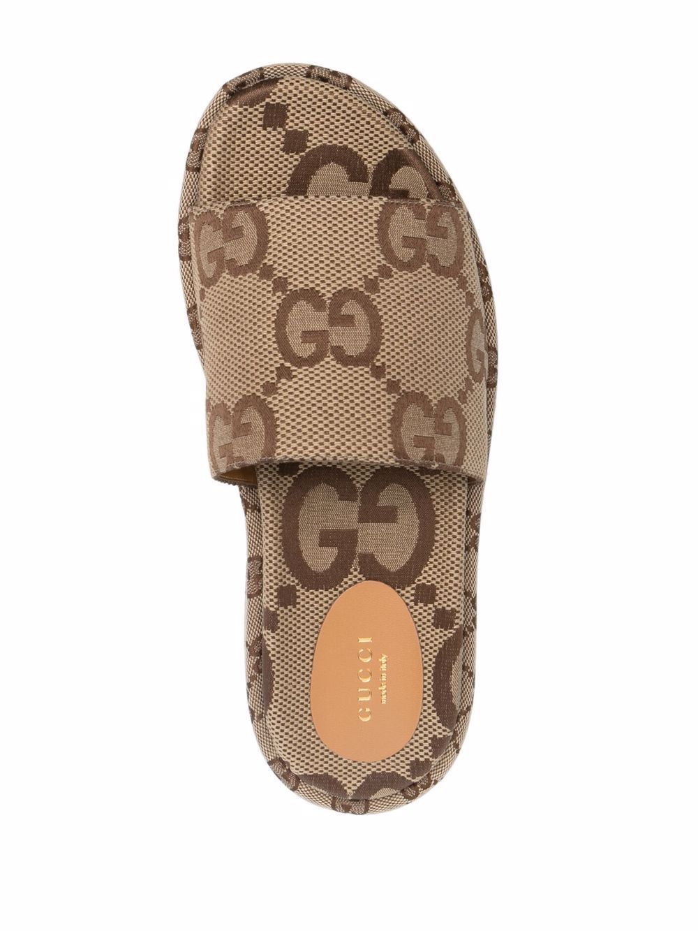 Gucci GG canvas slippers met plateauzool Beige