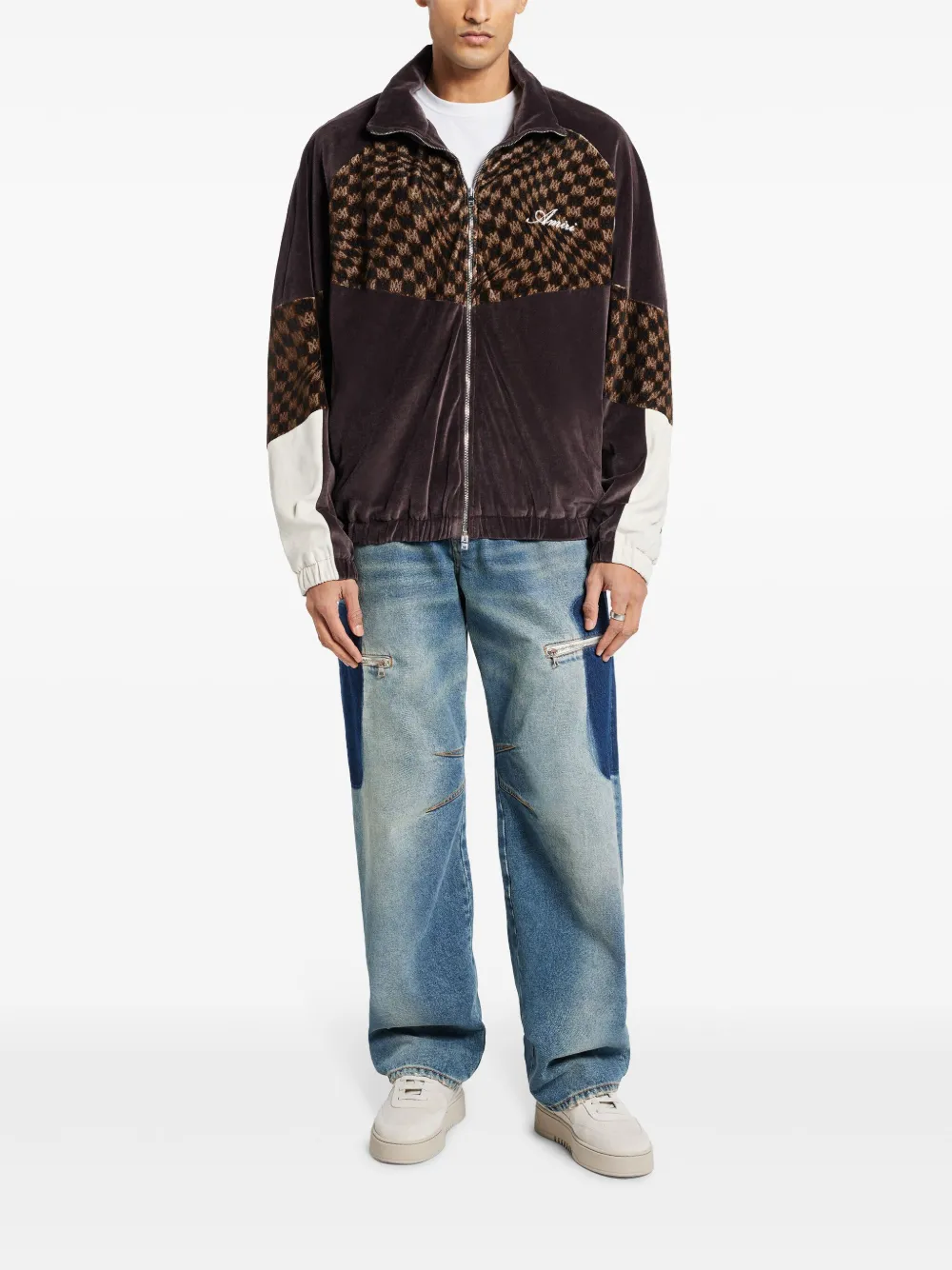 AMIRI velour track jacket - Bruin
