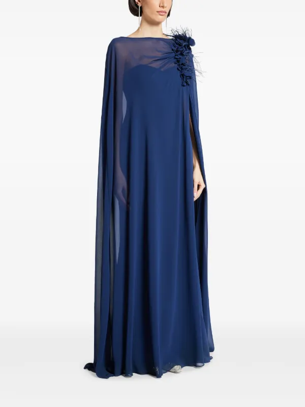 Badgley mischka cape dress new arrivals