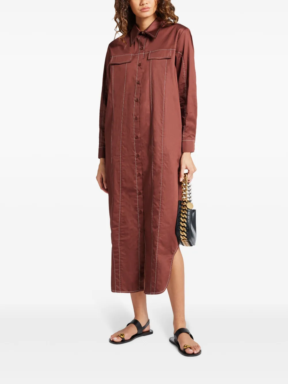 MEHTAP ELAIDI cotton midi dress - Bruin