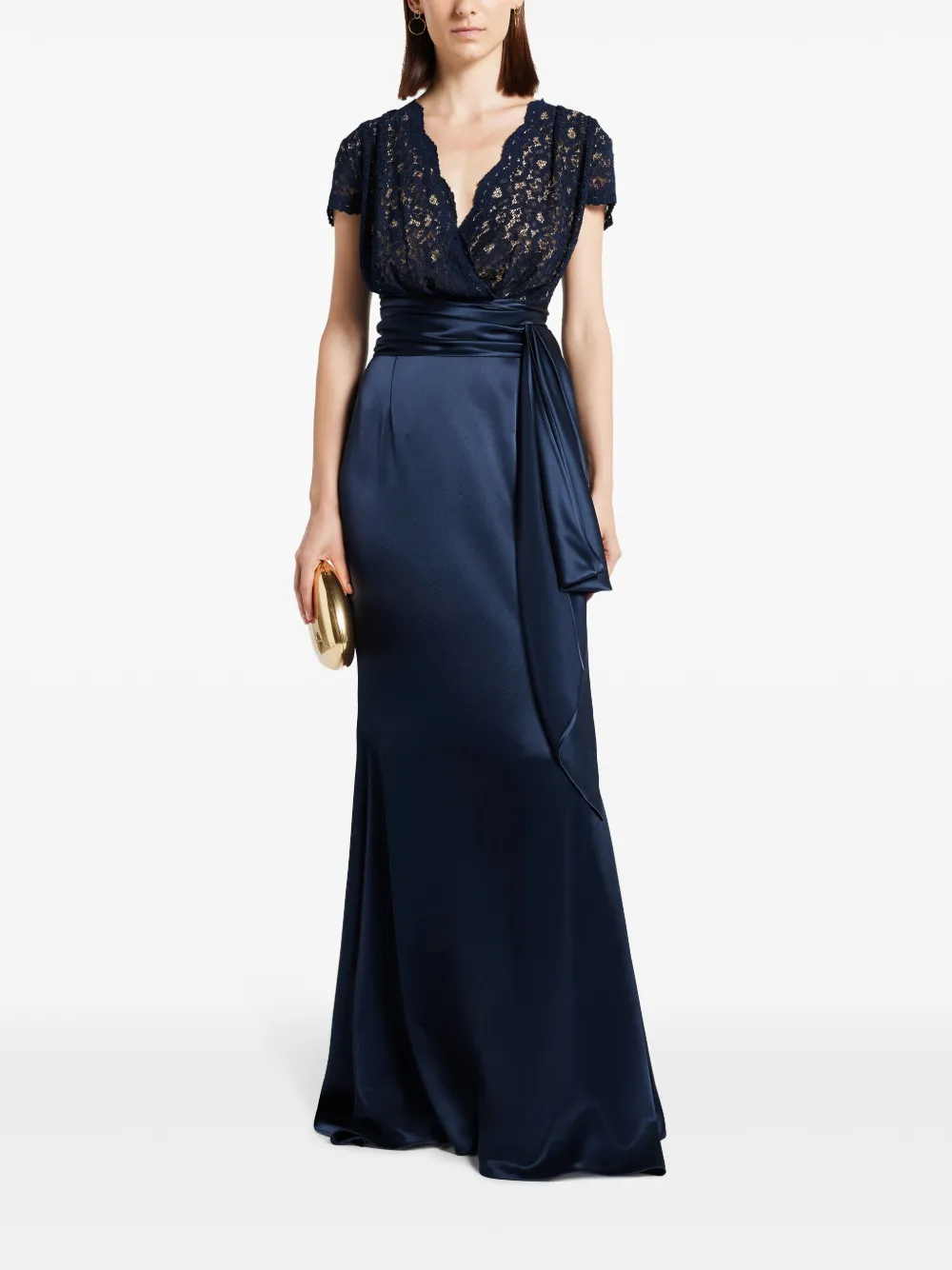 Talbot Runhof V-neck gown - Blauw
