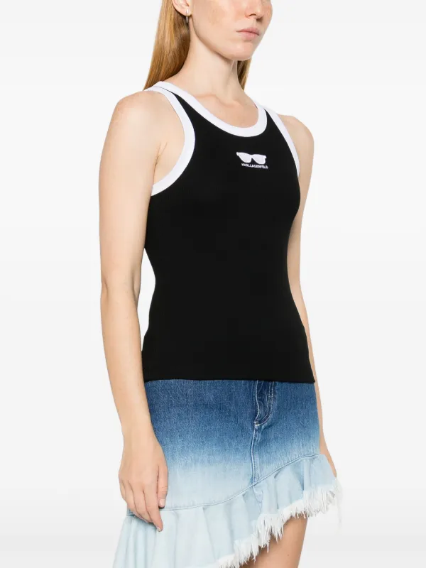 KARL LAGERFELD カールラガーフェルド　タンクトップ　ブラック　38 Karl Lagerfeld Sunglasses Tank Top | Black | FARFETCH