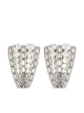 Alessandra Rich crystal brass clip-on earrings - Silver