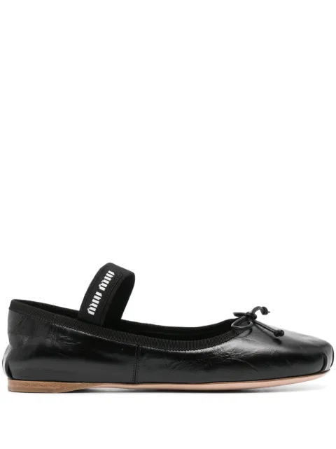 Miu Miu bow-detail ballerina shoes