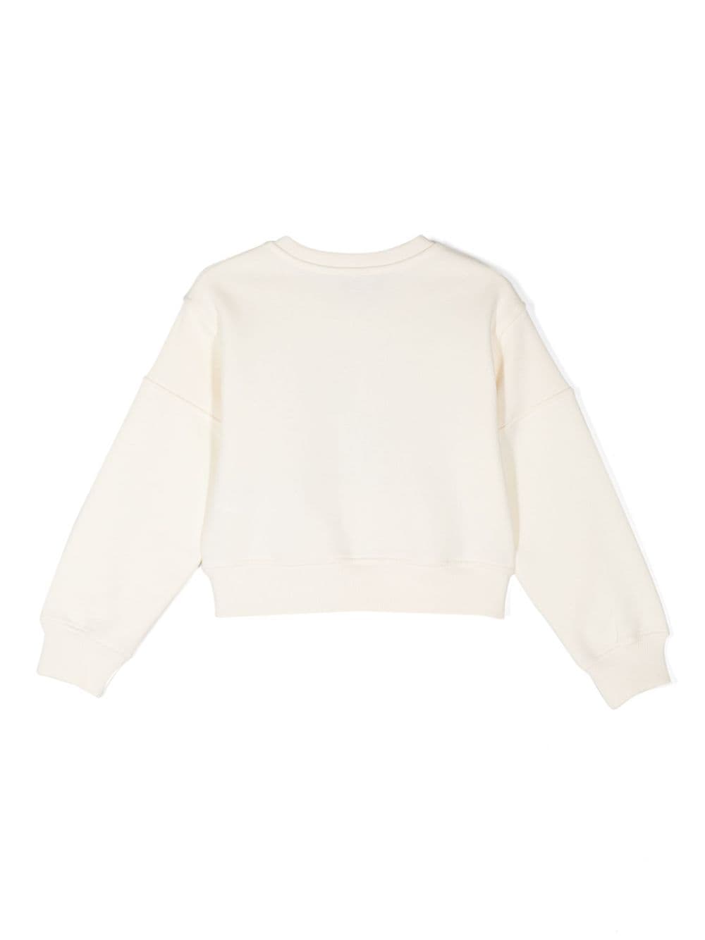 Emporio Armani Kids logo-embroidered sweatshirt - Beige