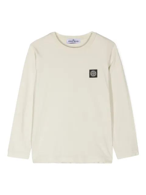 Stone Island Junior Compass-motif cotton T-shirt