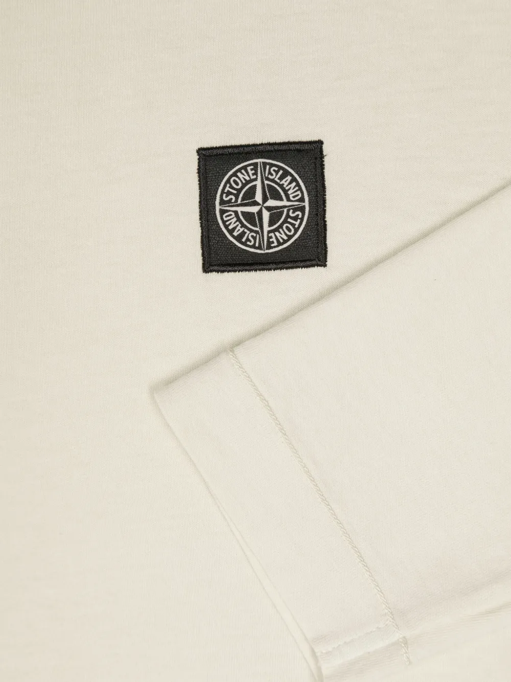 Stone Island Junior T-shirt met Compass-logopatch Beige
