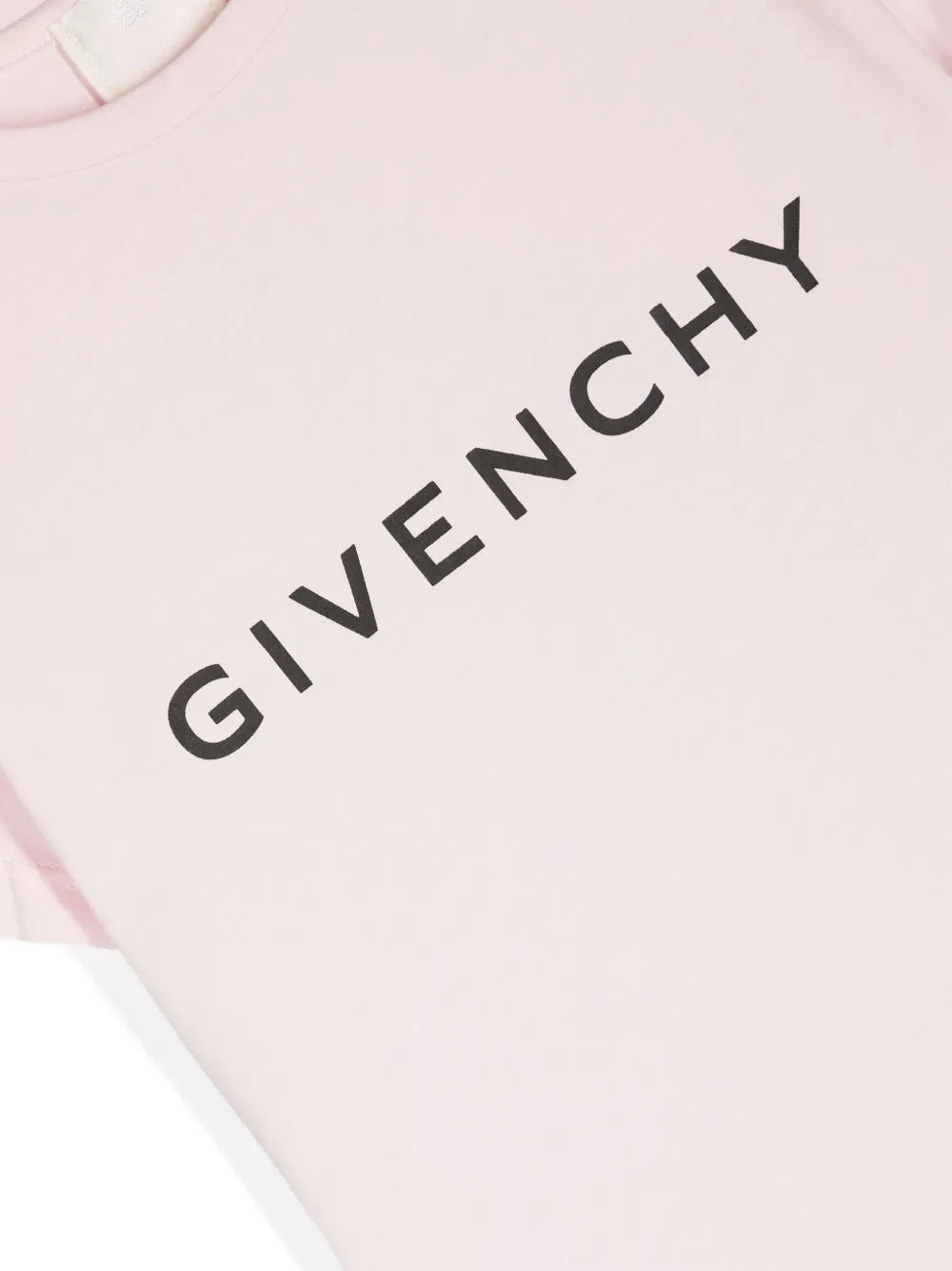 Givenchy Kids Katoenen T-shirt met logoprint Roze