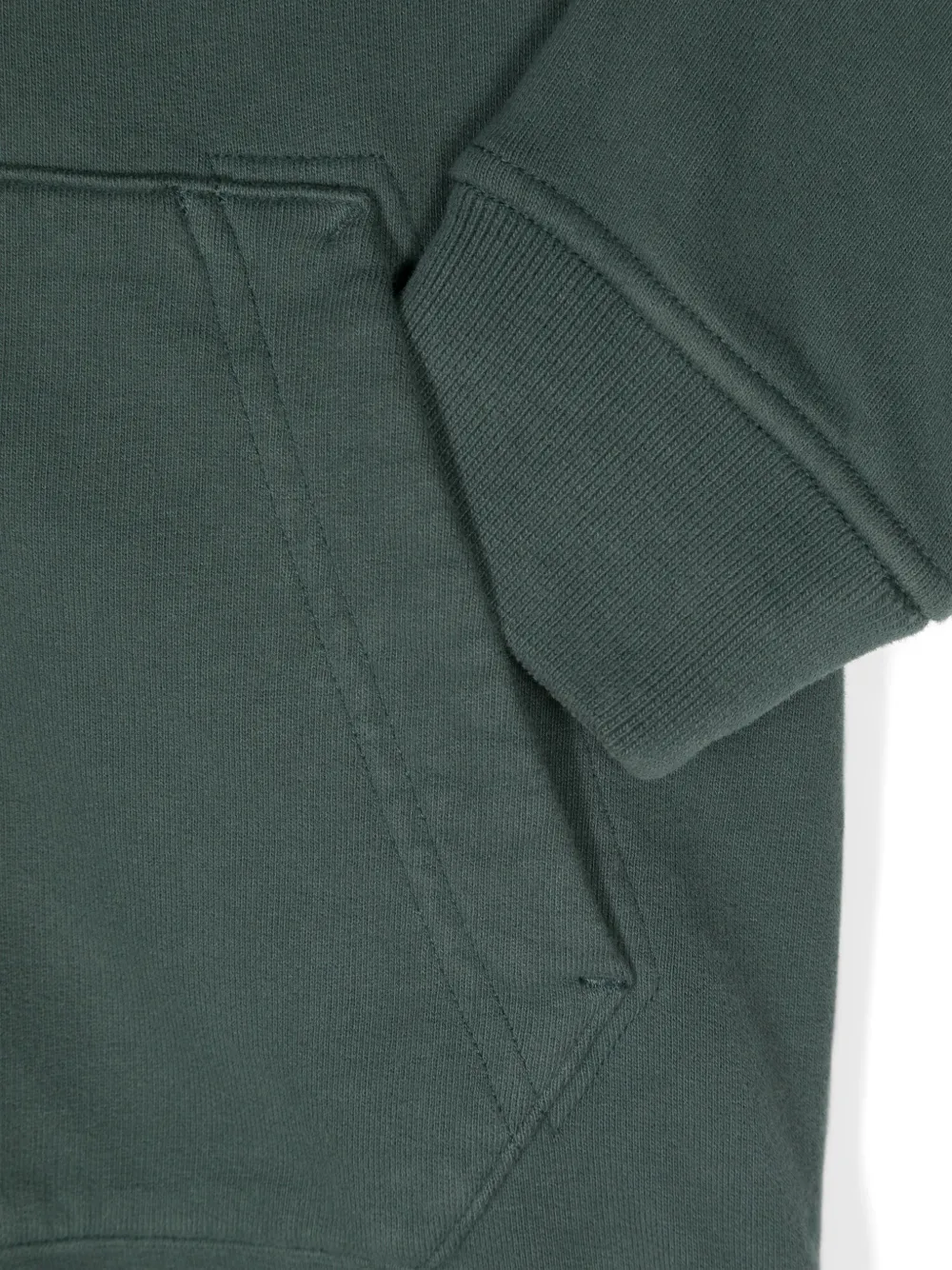 Stone Island Junior Hoodie met rits en badge Groen