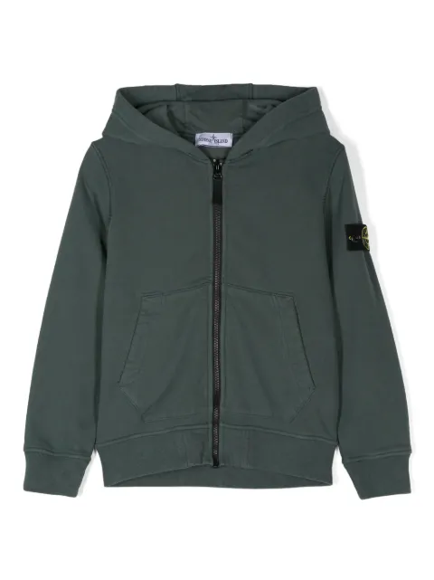 Stone Island Junior Compass-badge zip-up hoodie