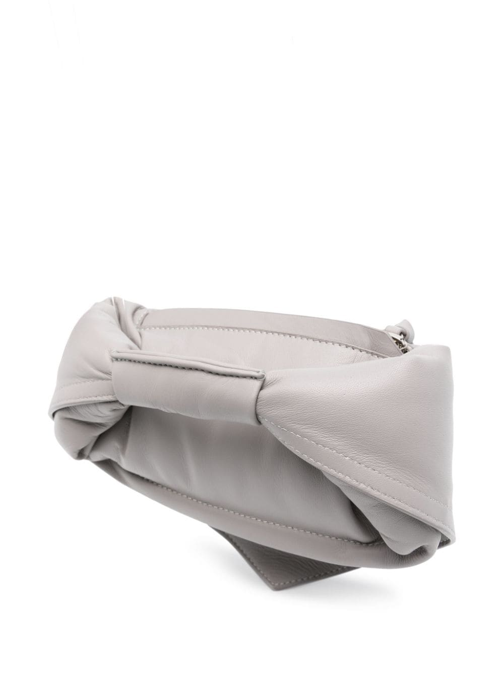 Shop Federico Cina Mini Tortellino Leather Bag In Grey