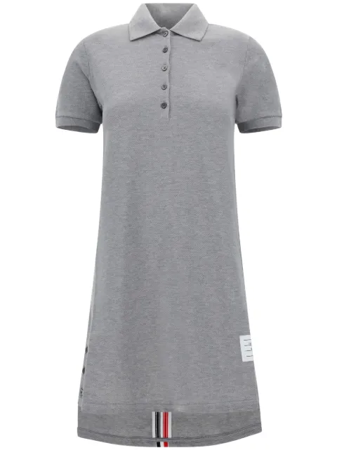 Thom Browne vestido estilo playera tipo polo midi con rayas RWB