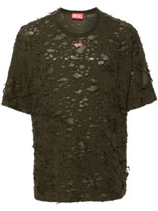 【DIESEL】T-Boxt-Q3 ロゴ 半袖 クルーネック Tシャツ Diesel T-Boxt-Q3 Tシャツ | グリーン | FARFETCH JP