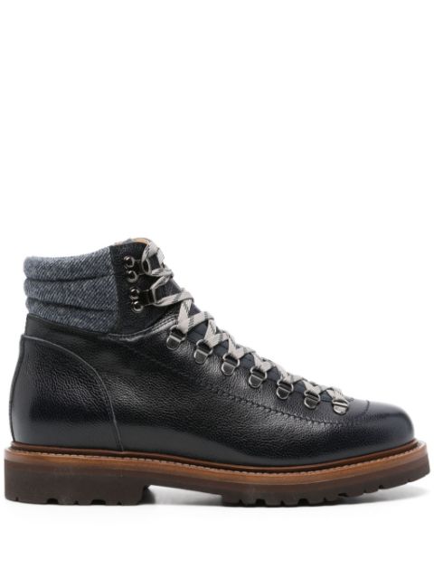 Brunello Cucinelli lace-up leather ankle boots Men