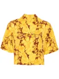 DVF Diane von Furstenberg Olympia cropped blouse - Yellow