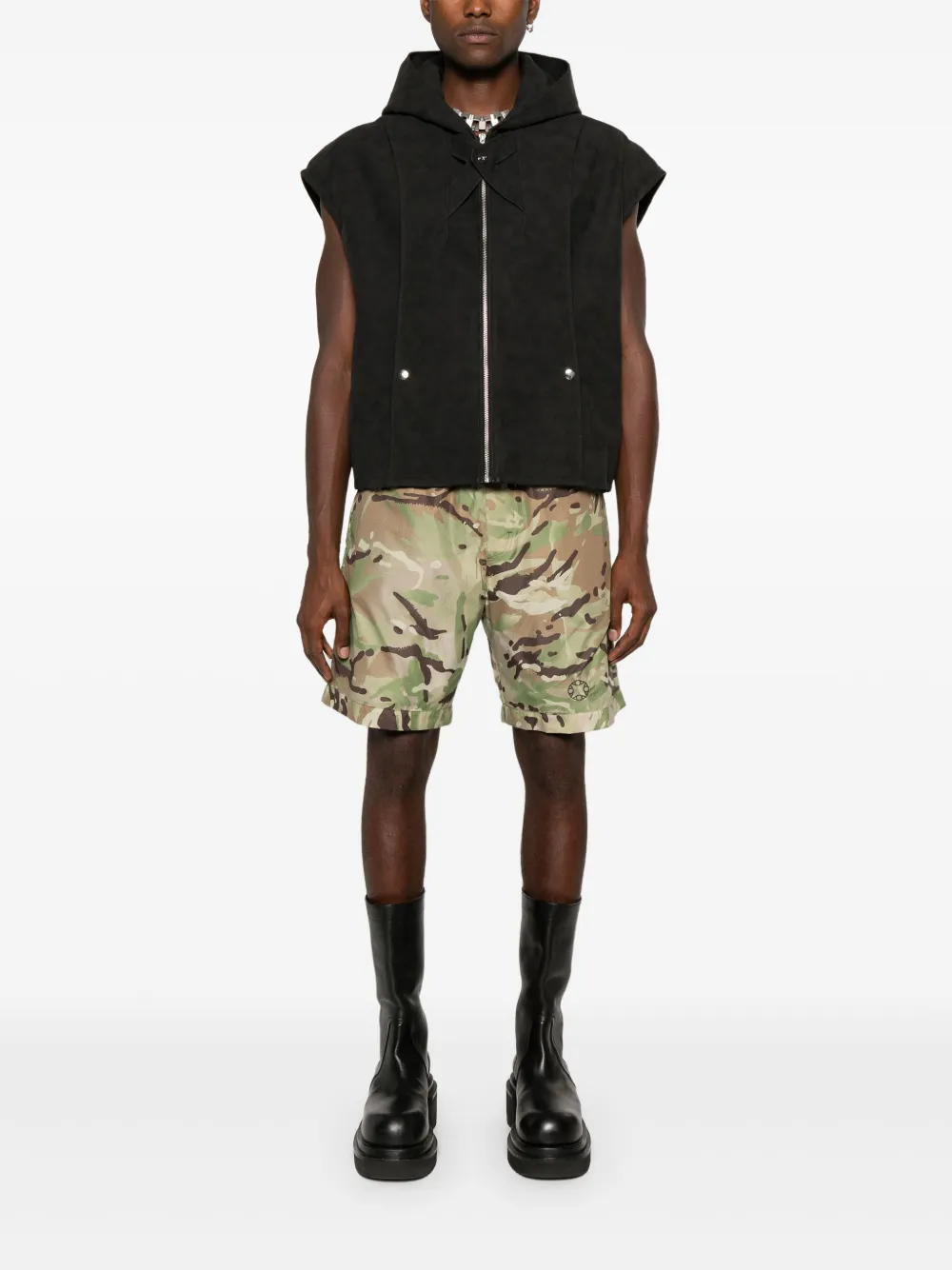 1017alyx9sm 1017 ALYX 9SM Camo shorts met geborduurd logo - Groen