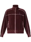 Lacoste velvet zip sweatshirt - Red