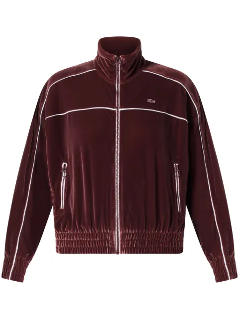Lacoste velvet zip sweatshirt