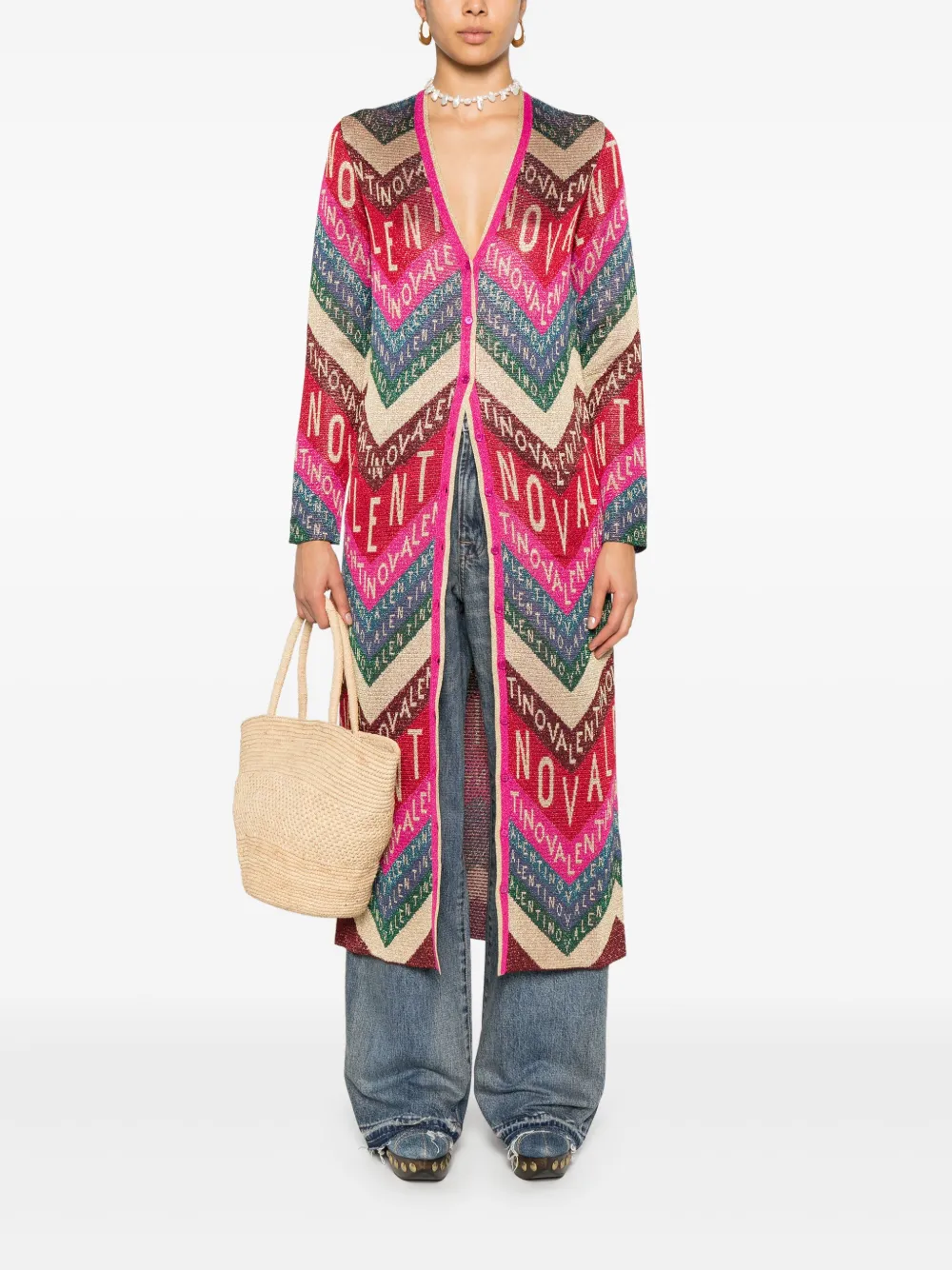 Valentino Garavani Vest met chevron-streep - Roze